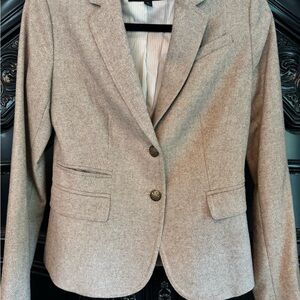 Banana Republic 0 Women's Tan Herringbone Blazer